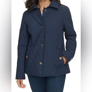 Tommy Hilfiger Blue Puffer Jacket with Quilted Design